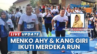 AHY dan Ibas Lari bareng Warga Ponorogo di Merdeka Run 2025 Kawasan Monumen Reog, Meriahkan HUT RI
