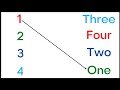 1234 One Two Three Four Match The Number Matching With Spelling Math Worksheet