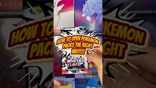 How to open pokemon packs the right way - pt 10 #pokemon #pokemontcg #pokemonpacks