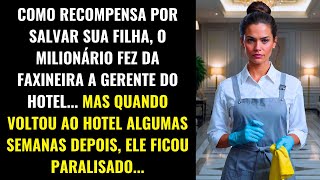 O MILIONÁRIO PROMOVEU A FAXINEIRA A GERENTE, MAS SEMANAS DEPOIS ALGO O DEIXOU PARALISADO...