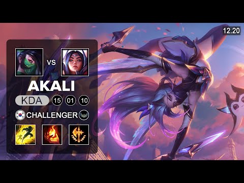 Akali vs Irelia Mid - KR Challenger - Patch 12.20 Season 12