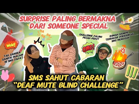 SMS MEMASAK SAMPAI NAK TERB4K4R RUMAH?! DEAF MUTE CHALLENGE YG PLG STRESS!! UNBOXING BRG SPECIAL??