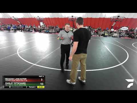 65-70 Lbs Semifinal - Paisley Ritschard, Pec-Argyle Youth Wrestling Vs Reagan Lancaster, Holmen Vi