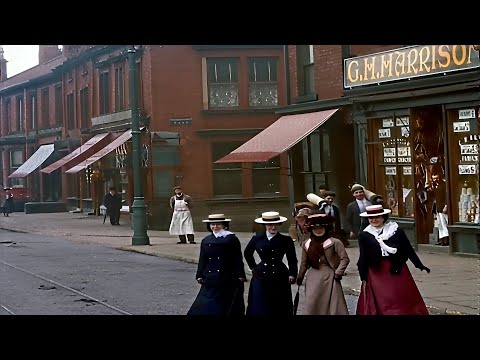 Bradford, England 1902 (New Version) in COLOR [60fps, Remastered + Sound Design]