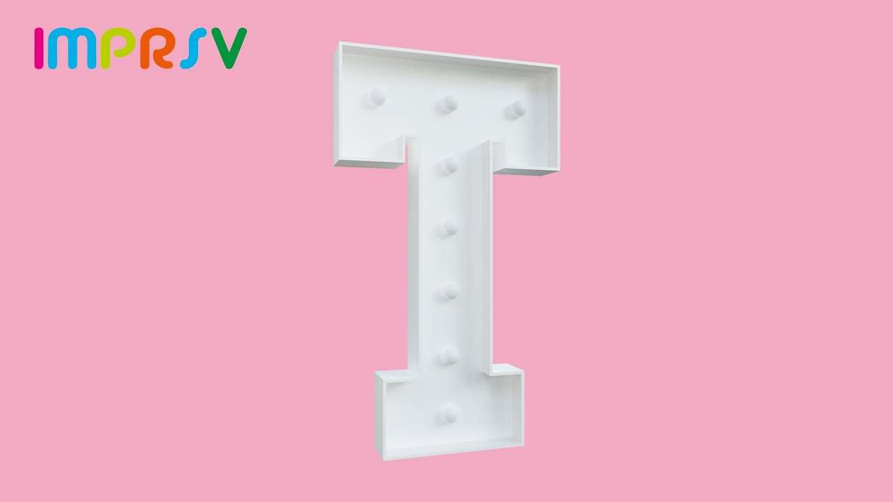 2.3FT/3FT Light Up Letter T User Guide (Jersey Font)