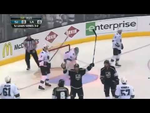 Kyle Clifford v Andrew Desjardins : LA Kings v San Jose Sharks : Game 6 : April 28 2014