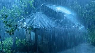 Fall Asleep Instantly in 3 Minutes (NO ADS) Intense Thunder & Torrential Rain on Tin Roof
