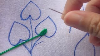 leaf hand embroidery design,different type leaf embroidery in one vide