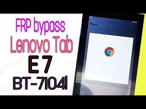 LENOVO TAB E7(bt-7104I) Google Account Bypass Without pc| china all Tablet frp REMOVE