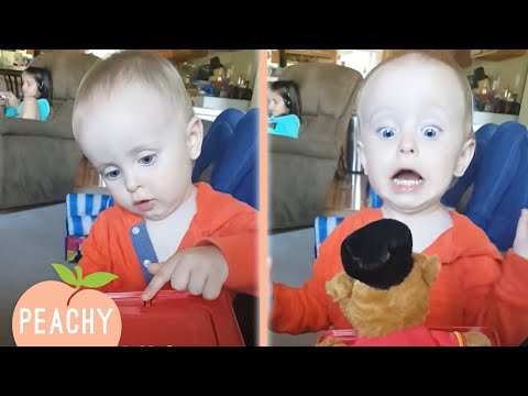Best Kids Reactions to Jack in the Box 🫣 | Try Not to Laugh Challenge | Peachy 2022