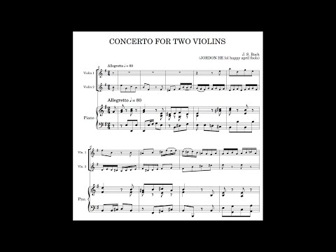 NEWLY DISCOVERED: J.S. Bach Double Violin Concerto in E minor with score