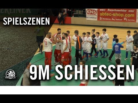 Neunmeterschießen | Sp. Vg. Blau-Weiss 90 - Berliner SC (Finale, Berlin-Liga-Hallenturnier 2018)