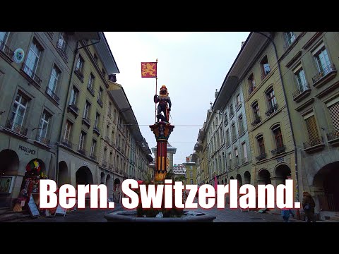 Bern Switzerland. Walking Tour 🇨🇭 | Old Town, Streets & Atmosphere.4K Walking Tour.