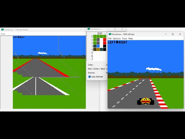 Learning Game Boy programming: Car Game