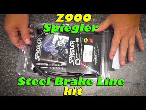 Z900 steel braided front brake line install