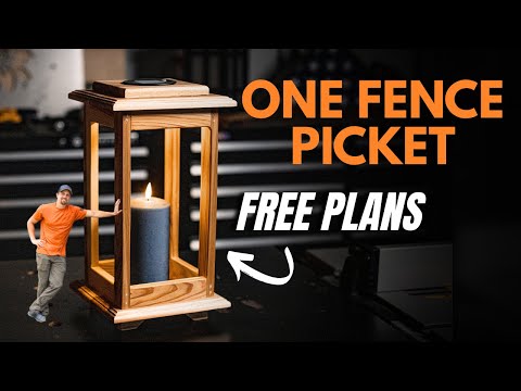 EASY ONE PICKET BUILD! Easy DIY Outdoor Solar Lantern