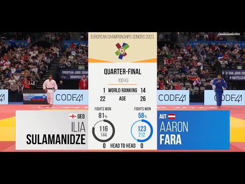 Ilia SULAMANIDZE (GEO) v Aaron FARA (AUT) -100KG [ European Championships Individuals 2023 ]