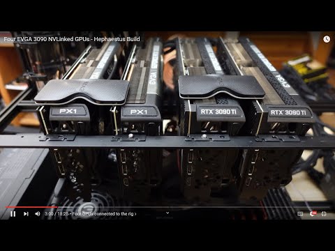 Four EVGA 3090 NVLinked GPUs - Hephaestus Build