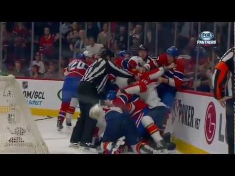 Alexei Yemelin nails Shawn Matthias and Tomas Fleischmann hits Josh Gorges