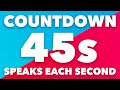 45 Second Timer with Voice Countdown