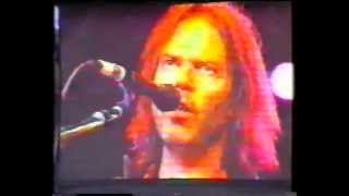 Neil Young performing "Sittin' On The Dock Of The Bay" at Slane Castle, 10 July 1993