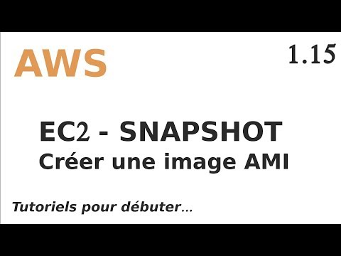 AWS 1 15 SNAPSHOTS CREER UNE IMAGE AMI
