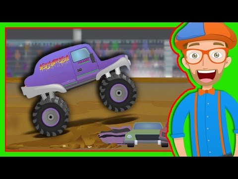 Monster Trucks for Children with Blippi | The Monster Truck Song