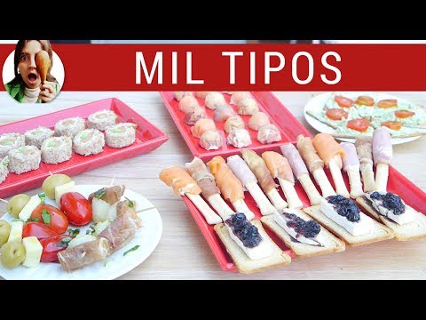 CANAPÉS FÁCILES Y RÁPIDOS (varios tipos)