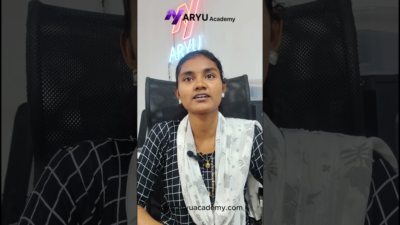 Aryu Academy Chennai student testimonial video 6