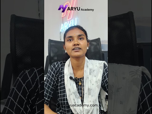 Aryu Academy Chennai student testimonial video 6