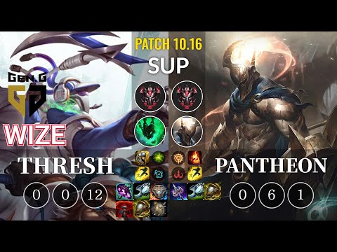 GEN Wize Thresh vs Pantheon Sup - KR Patch 10.16