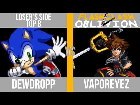 Dewdropp (Sonic) vs. VaporeyeZ (Sora) - Loser's Top 8 - Flash Clash: Oblivion