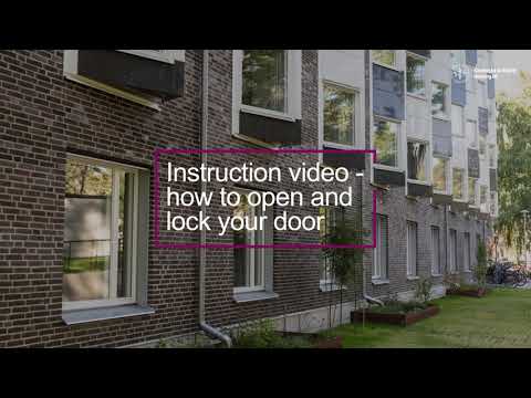 Instruction video KI Residence Solna - how to open and close the door