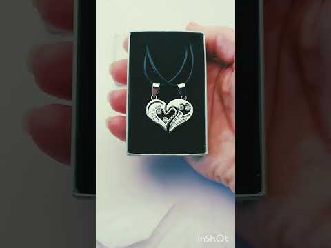 Подарок парню девушке двойные кулоны для влюбленных сердце "I Love you" серебристые на шнурках в коробочке - фото 2 - id-p2282536170