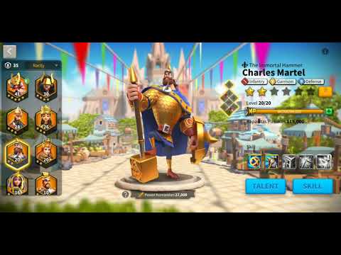 Suntzu Charles Martel Versus Suntzu Sendeok, barbarian fight, Rise of Kingdom