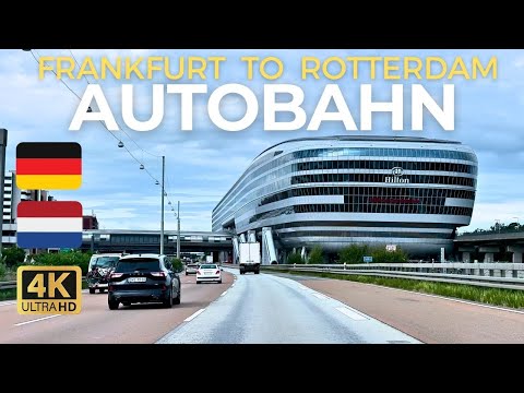 Scenic Drive Frankfurt to Rotterdam | 4K HDR Autobahn Driving Tour on Germany A3 & Netherlands 2024