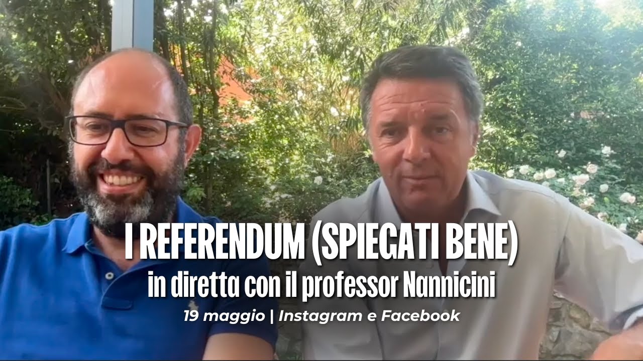 I Referendum sul Jobs Act (spiegati bene): Matteo Renzi in diretta con Tommaso Nannicini