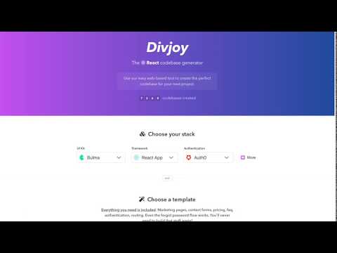 Building a Bulma React app with Divjoy