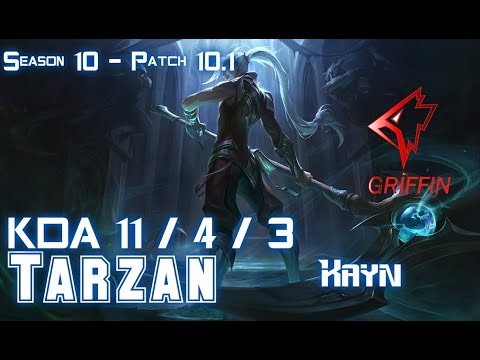 GRF Tarzan KAYN vs SHACO Jungle - Patch 10.1 KR Ranked