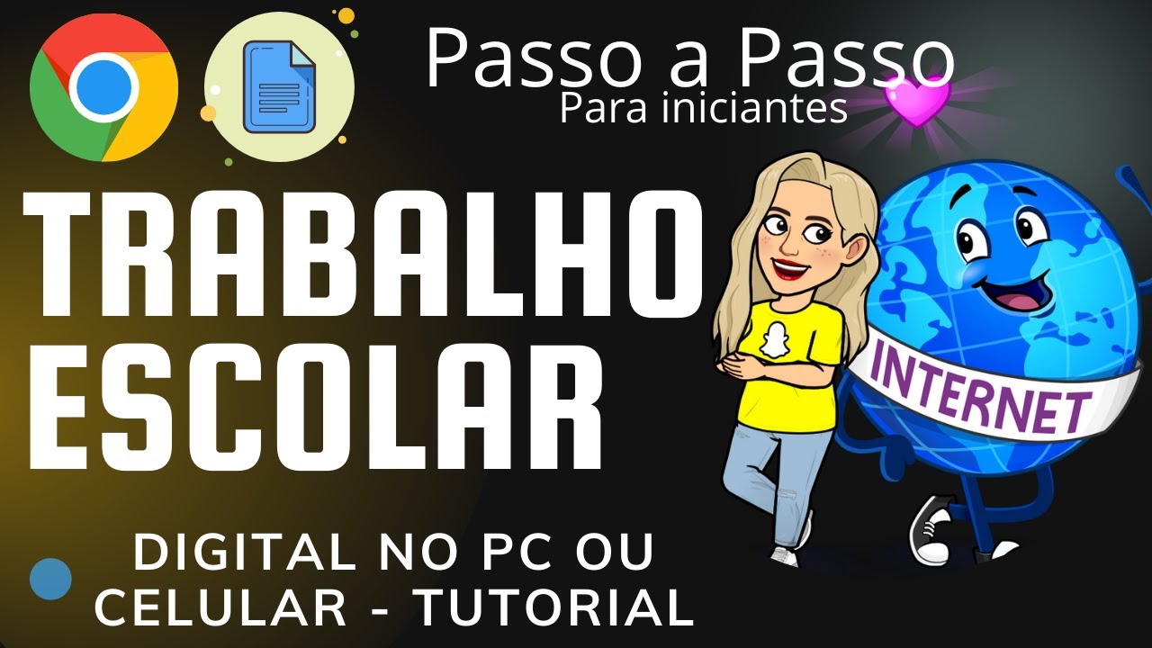 Trabalho escolar digital, no PC ou celular, com o Documento do Google.