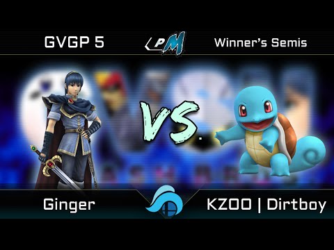 GVGP5 Project M Singles Winners Semis - Ginger (Marth/Falco) vs. Kzoo | Dirtboy (Squirtle)
