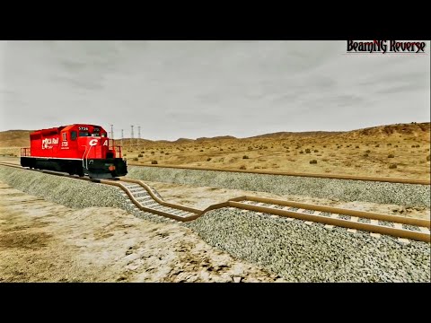 Trains vs Impossible Potholes Crashes Reverse #2 - BeamNG Drive