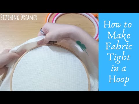 Flosstube #51 How to Make Fabric Tight in a Hoop