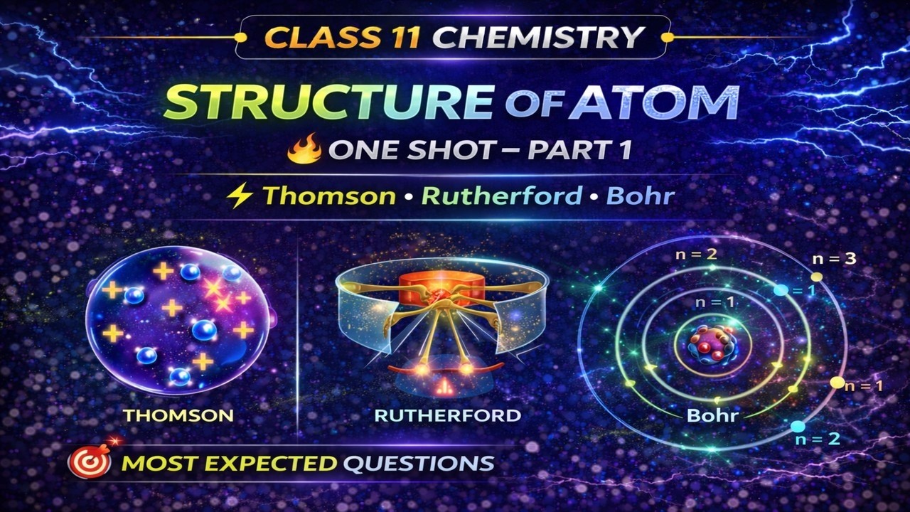 CBSE Class 11 || Chemistry || Structure of Atoms || Part-I || Animation || in English