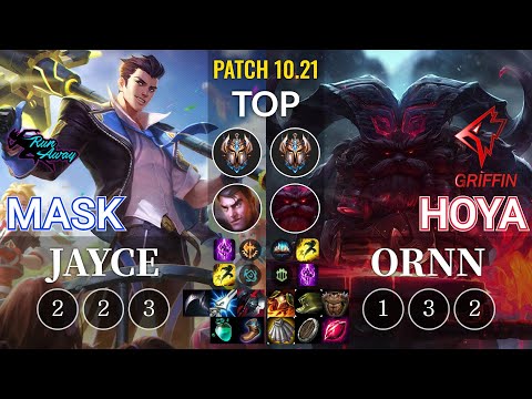 RNW Mask Jayce vs GRF Hoya Ornn Top - KR Patch 10.21