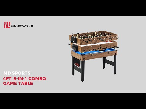 MD Sports 4 Ft. 3-in-1 Combo Game Table