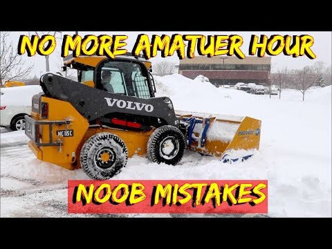 How NOT to Snow plow in a skid loader