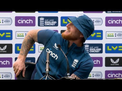 Hilarious moment Mark Wood pranks Ben Stokes with Barbie song during press conference