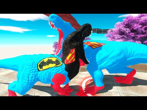 BATSUPERMAN T Rex Death Climb | ARBS | Animal Revolt Battle Simulator