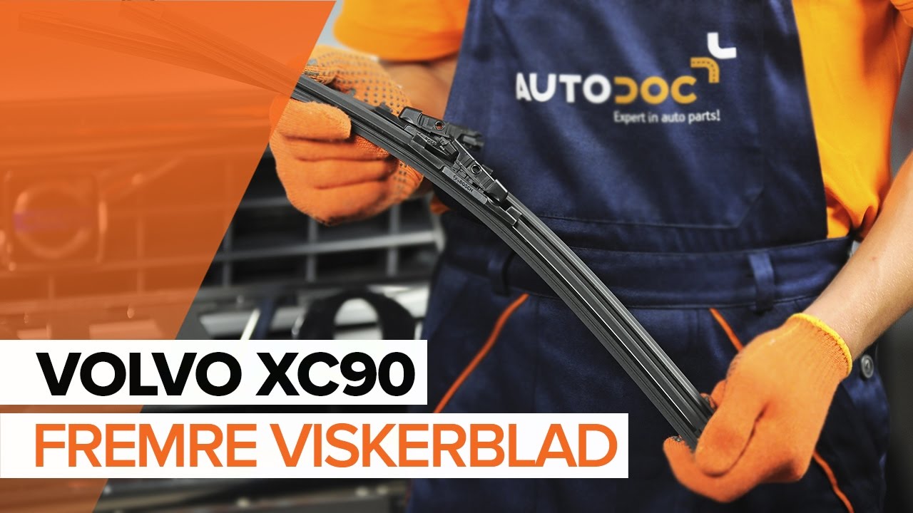 Slik bytter du vindusviskere fremme på en Volvo XC90 1 – veiledning
